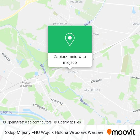 Mapa Sklep Mięsny FHU Wójcik Helena Wrocław