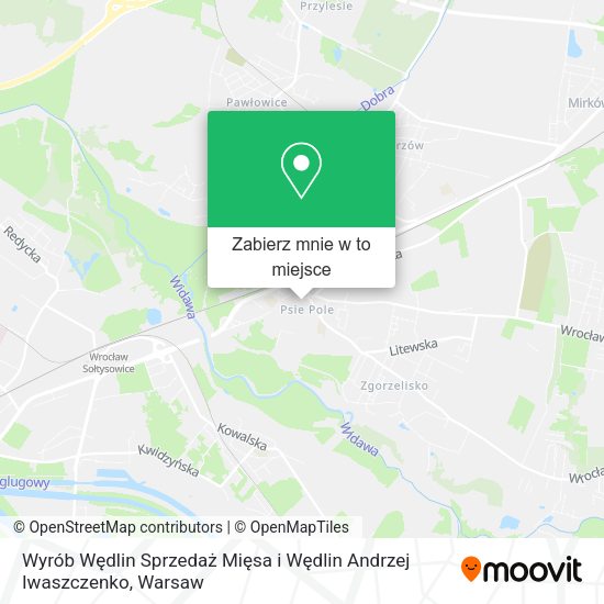 Mapa Wyrób Wędlin Sprzedaż Mięsa i Wędlin Andrzej Iwaszczenko