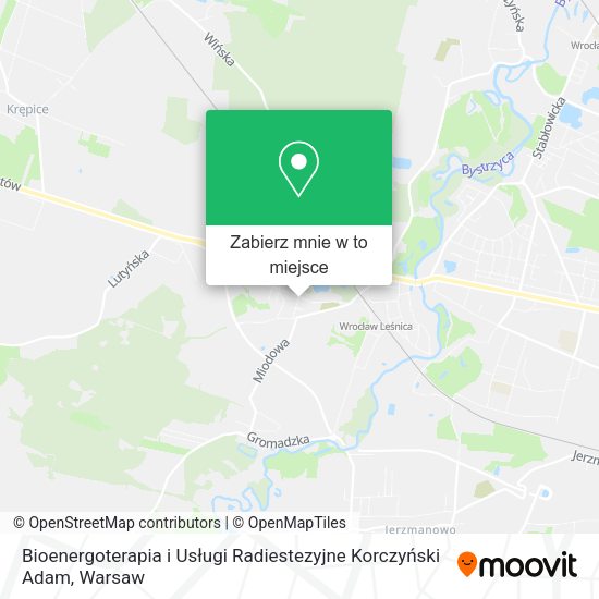 Mapa Bioenergoterapia i Usługi Radiestezyjne Korczyński Adam