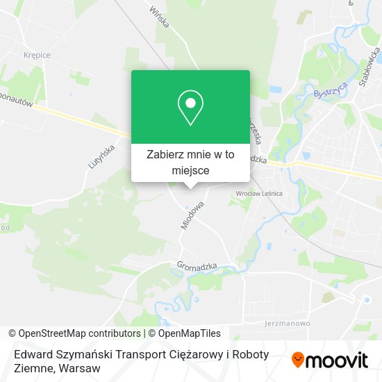 Mapa Edward Szymański Transport Ciężarowy i Roboty Ziemne