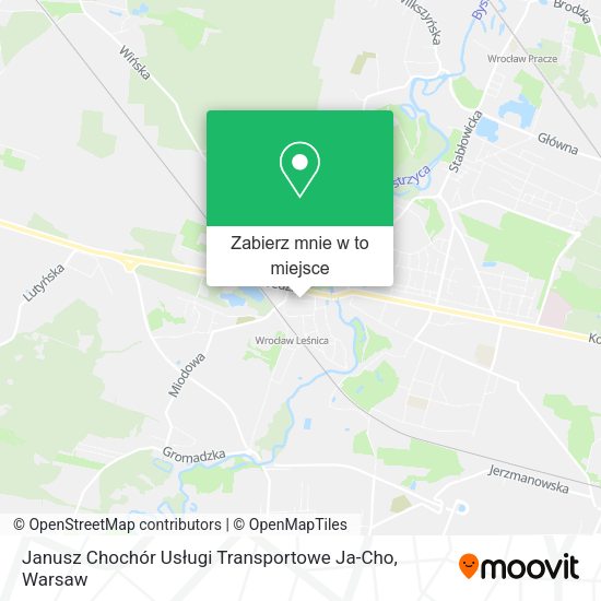 Mapa Janusz Chochór Usługi Transportowe Ja-Cho