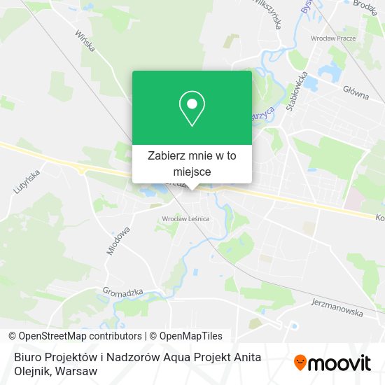 Mapa Biuro Projektów i Nadzorów Aqua Projekt Anita Olejnik