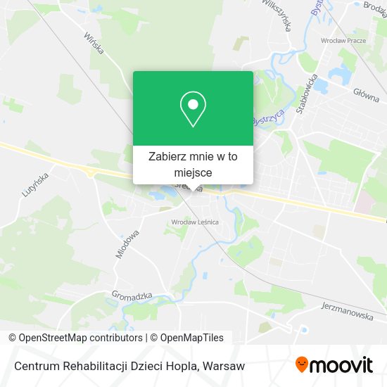 Mapa Centrum Rehabilitacji Dzieci Hopla