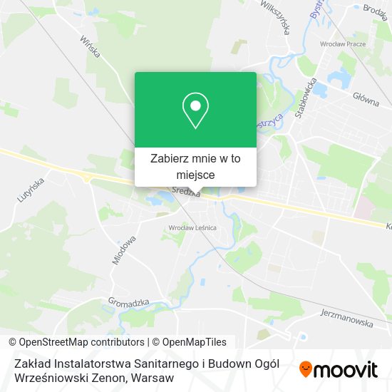 Mapa Zakład Instalatorstwa Sanitarnego i Budown Ogól Wrześniowski Zenon