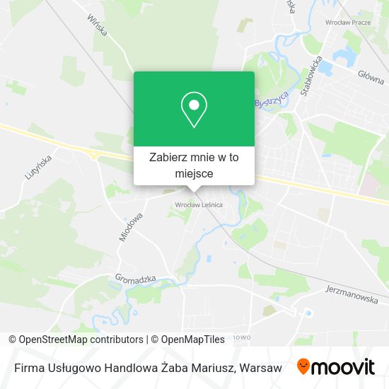 Mapa Firma Usługowo Handlowa Żaba Mariusz