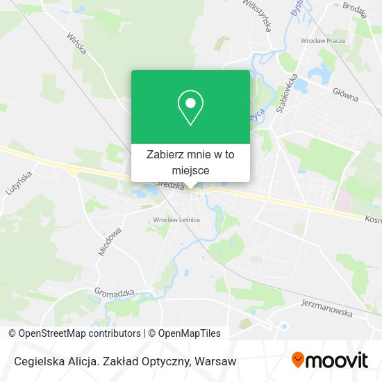 Mapa Cegielska Alicja. Zakład Optyczny