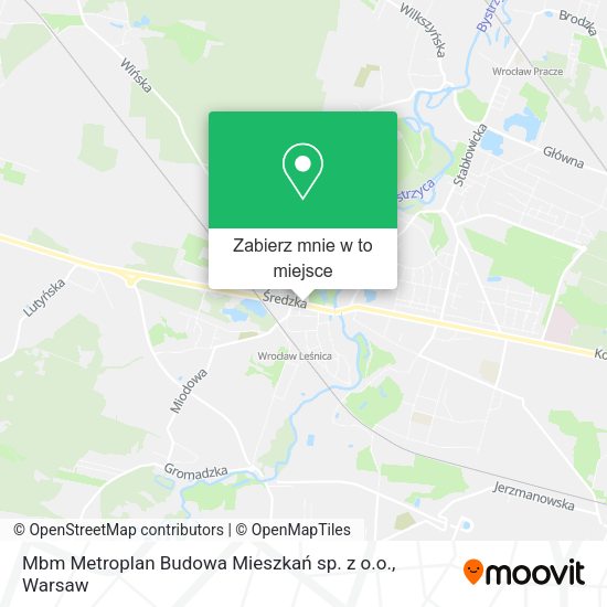 Mapa Mbm Metroplan Budowa Mieszkań sp. z o.o.