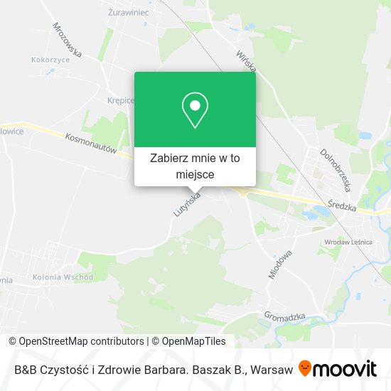 Mapa B&B Czystość i Zdrowie Barbara. Baszak B.