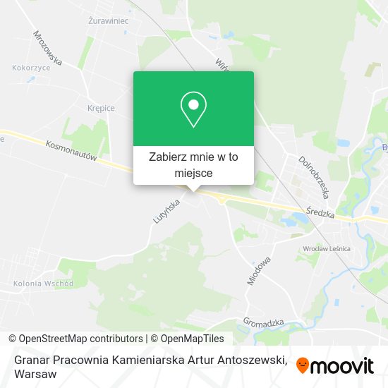 Mapa Granar Pracownia Kamieniarska Artur Antoszewski