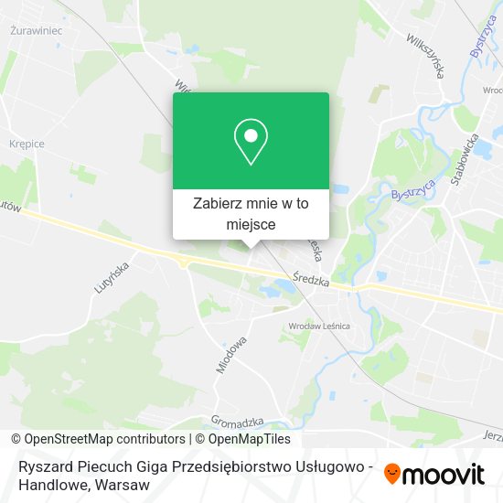 Mapa Ryszard Piecuch Giga Przedsiębiorstwo Usługowo - Handlowe