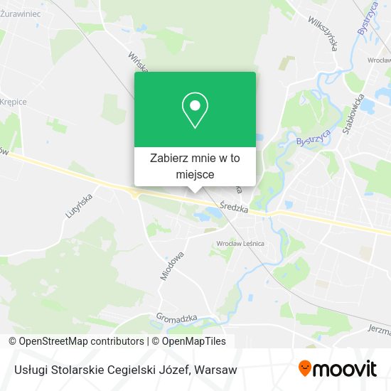 Mapa Usługi Stolarskie Cegielski Józef