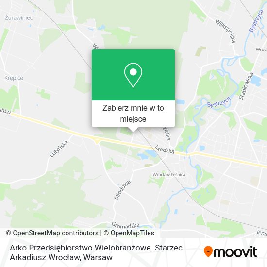 Mapa Arko Przedsiębiorstwo Wielobranżowe. Starzec Arkadiusz Wrocław