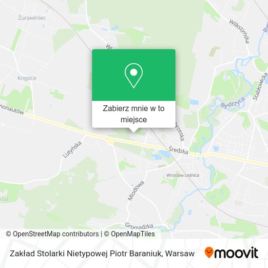 Mapa Zakład Stolarki Nietypowej Piotr Baraniuk