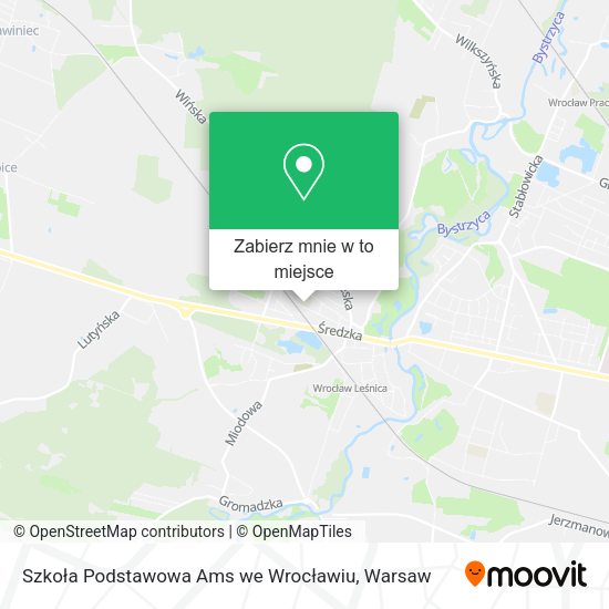 Mapa Szkoła Podstawowa Ams we Wrocławiu