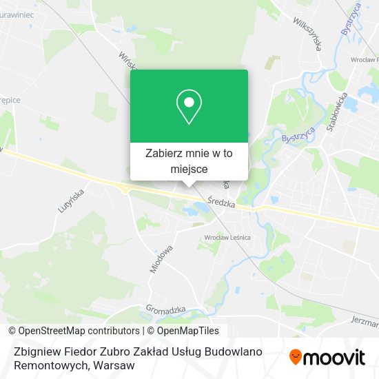 Mapa Zbigniew Fiedor Zubro Zakład Usług Budowlano Remontowych