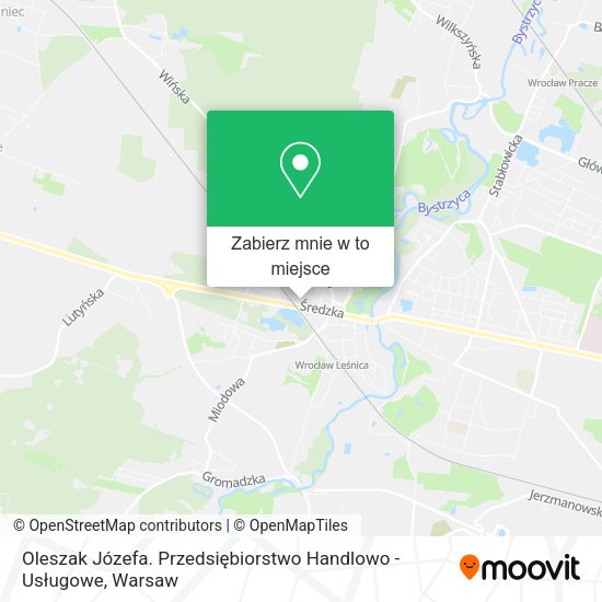 Mapa Oleszak Józefa. Przedsiębiorstwo Handlowo - Usługowe