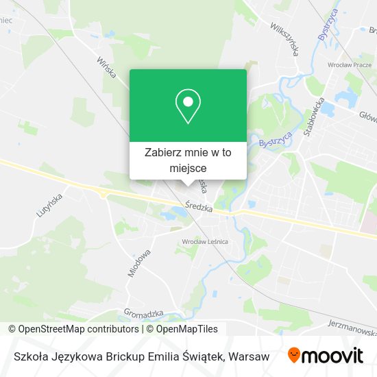 Mapa Szkoła Językowa Brickup Emilia Świątek