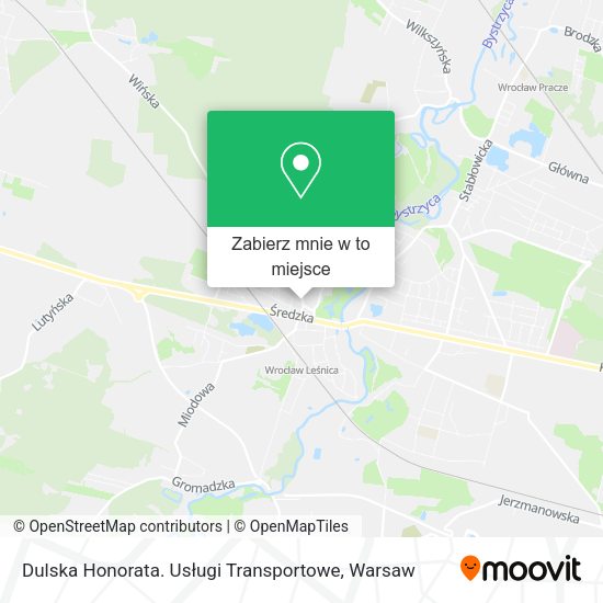 Mapa Dulska Honorata. Usługi Transportowe