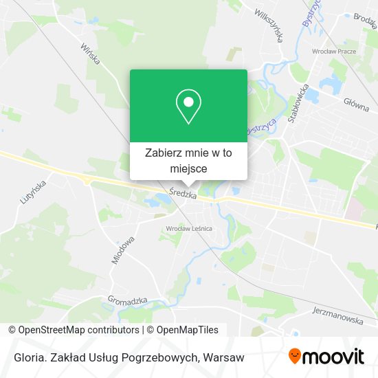 Mapa Gloria. Zakład Usług Pogrzebowych