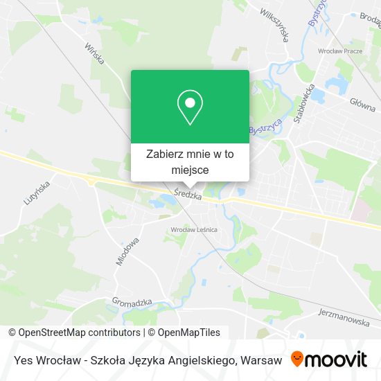 Mapa Yes Wrocław - Szkoła Języka Angielskiego