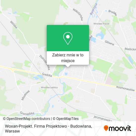 Mapa Woxan-Projekt. Firma Projektowo - Budowlana