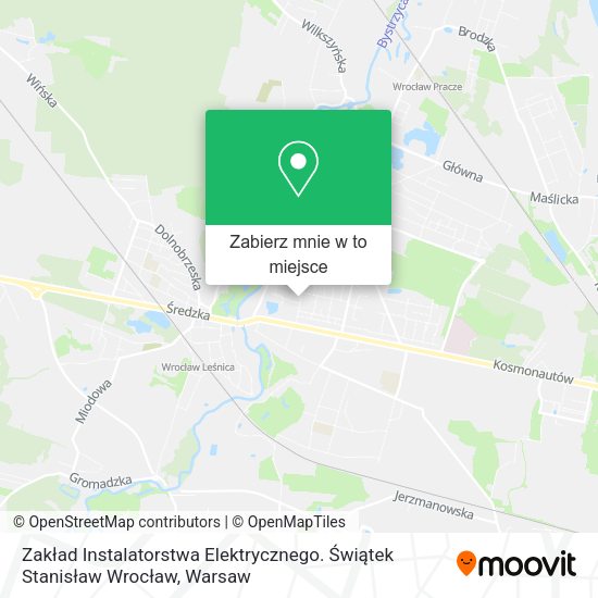 Mapa Zakład Instalatorstwa Elektrycznego. Świątek Stanisław Wrocław