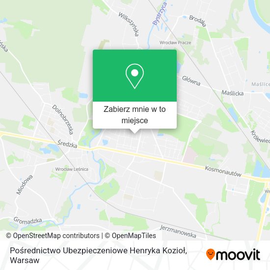 Mapa Pośrednictwo Ubezpieczeniowe Henryka Kozioł