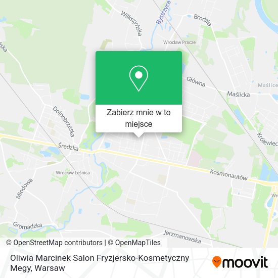 Mapa Oliwia Marcinek Salon Fryzjersko-Kosmetyczny Megy