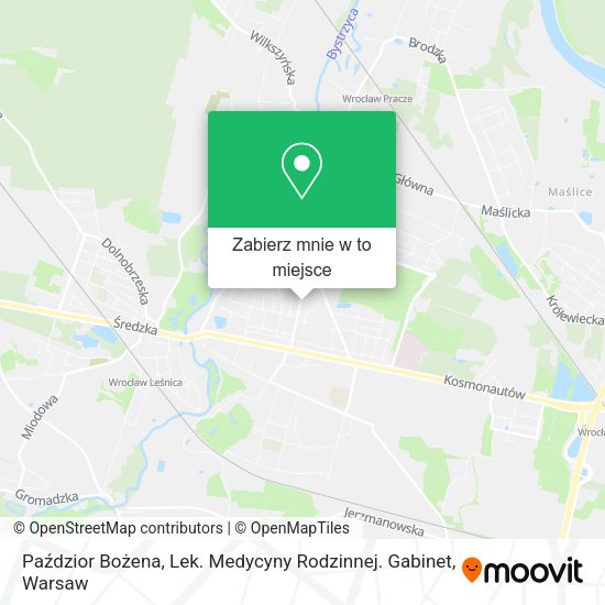 Mapa Paździor Bożena, Lek. Medycyny Rodzinnej. Gabinet