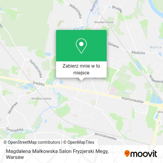 Mapa Magdalena Małkowska Salon Fryzjerski Megy