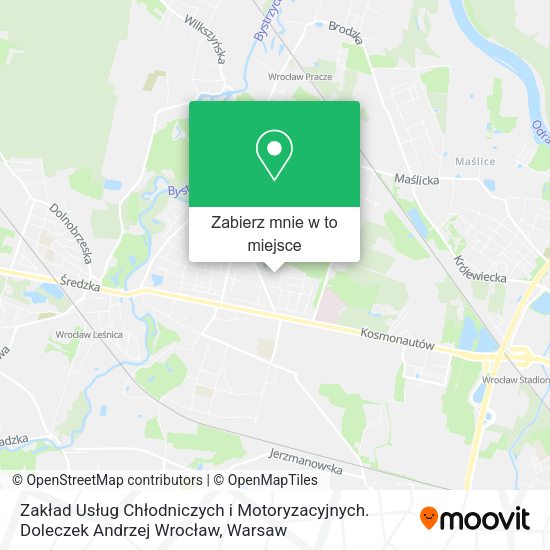 Mapa Zakład Usług Chłodniczych i Motoryzacyjnych. Doleczek Andrzej Wrocław