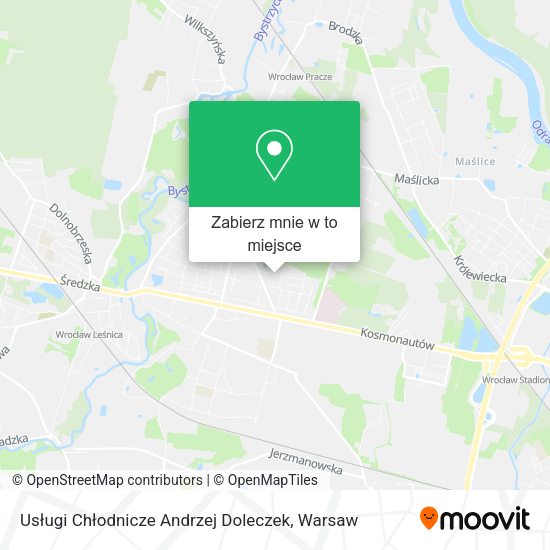 Mapa Usługi Chłodnicze Andrzej Doleczek