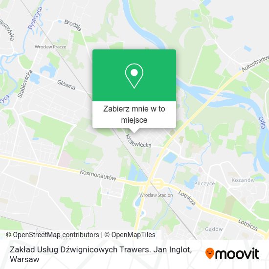 Mapa Zakład Usług Dźwignicowych Trawers. Jan Inglot