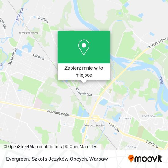 Mapa Evergreen. Szkoła Języków Obcych