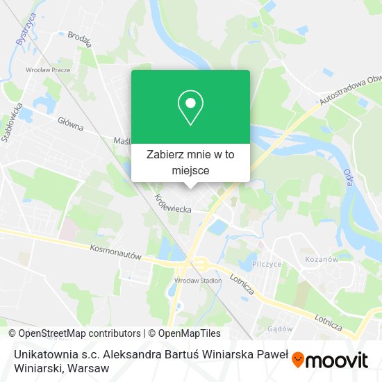 Mapa Unikatownia s.c. Aleksandra Bartuś Winiarska Paweł Winiarski