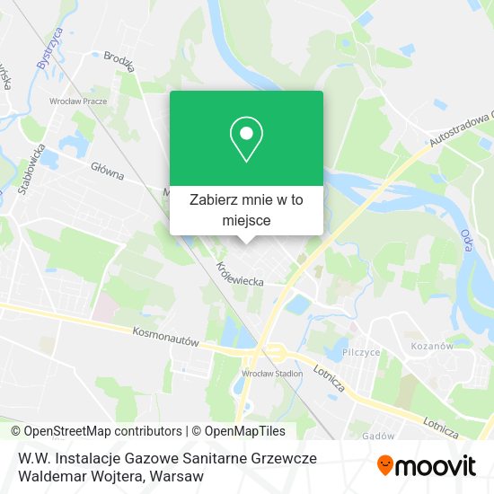 Mapa W.W. Instalacje Gazowe Sanitarne Grzewcze Waldemar Wojtera