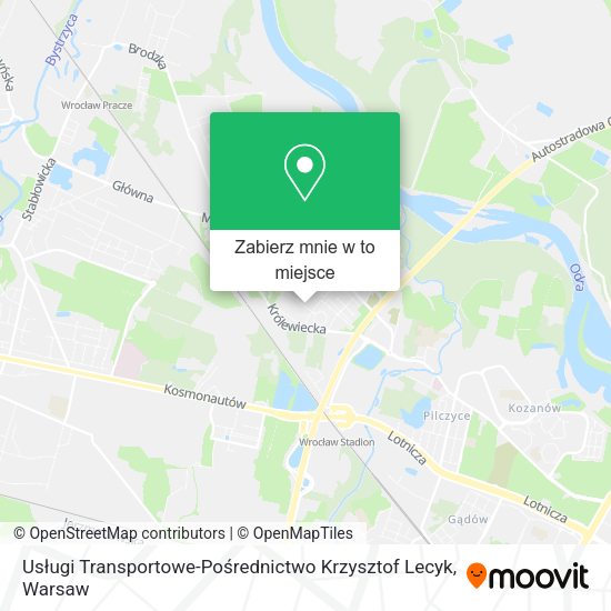 Mapa Usługi Transportowe-Pośrednictwo Krzysztof Lecyk