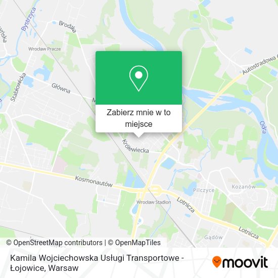 Mapa Kamila Wojciechowska Usługi Transportowe - Łojowice