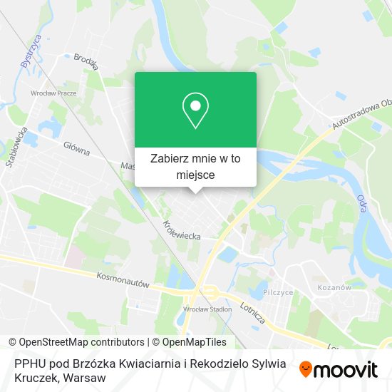 Mapa PPHU pod Brzózka Kwiaciarnia i Rekodzielo Sylwia Kruczek