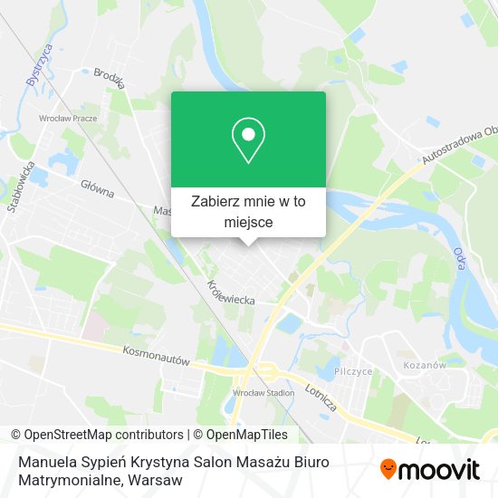 Mapa Manuela Sypień Krystyna Salon Masażu Biuro Matrymonialne