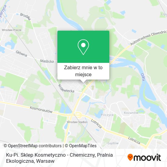 Mapa Ku-Pi. Sklep Kosmetyczno - Chemiczny, Pralnia Ekologiczna