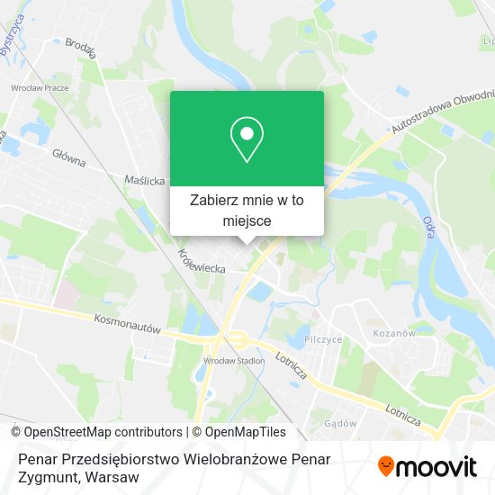 Mapa Penar Przedsiębiorstwo Wielobranżowe Penar Zygmunt