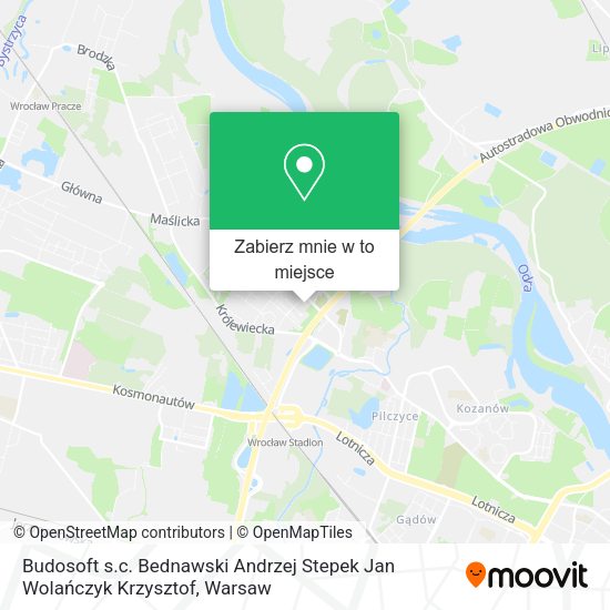 Mapa Budosoft s.c. Bednawski Andrzej Stepek Jan Wolańczyk Krzysztof