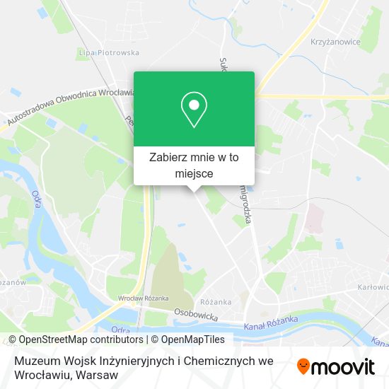 Mapa Muzeum Wojsk Inżynieryjnych i Chemicznych we Wrocławiu