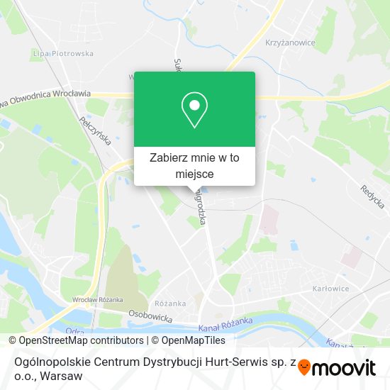 Mapa Ogólnopolskie Centrum Dystrybucji Hurt-Serwis sp. z o.o.