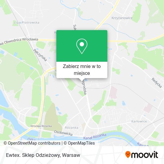 Mapa Ewtex. Sklep Odzieżowy