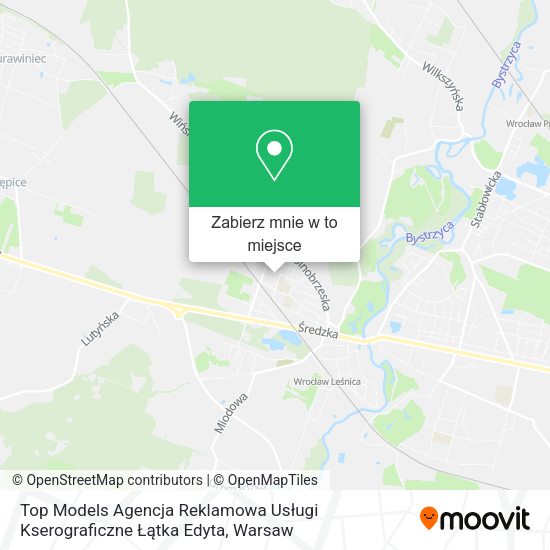 Mapa Top Models Agencja Reklamowa Usługi Kserograficzne Łątka Edyta