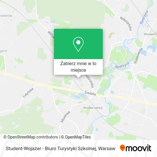 Mapa Student-Wojażer - Biuro Turystyki Szkolnej