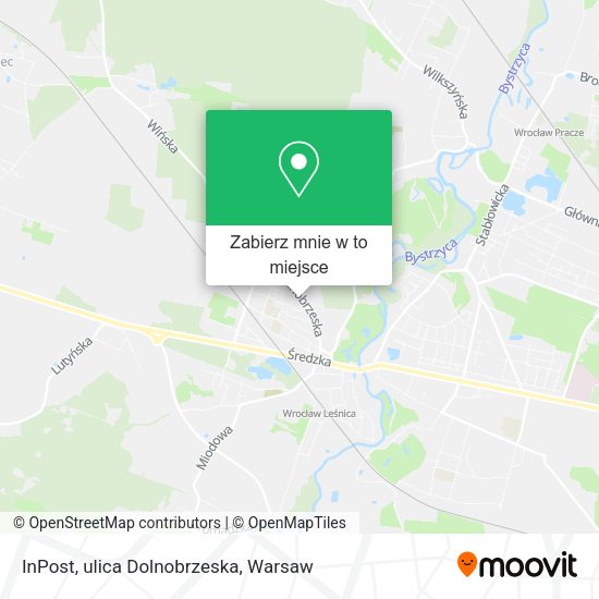 Mapa InPost, ulica Dolnobrzeska