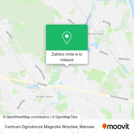 Mapa Centrum Ogrodnicze Magnolia Wrocław